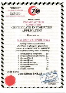 Zoominac Certificate